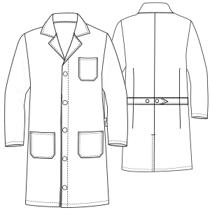 Fashion sewing patterns for UNIFORMS One-Piece Doctor smock WC 6002